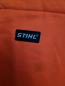 Preview: Stihl Schnittschutz Beinlinge orange Forstschutz Waldarbeiter rundum Forst THW